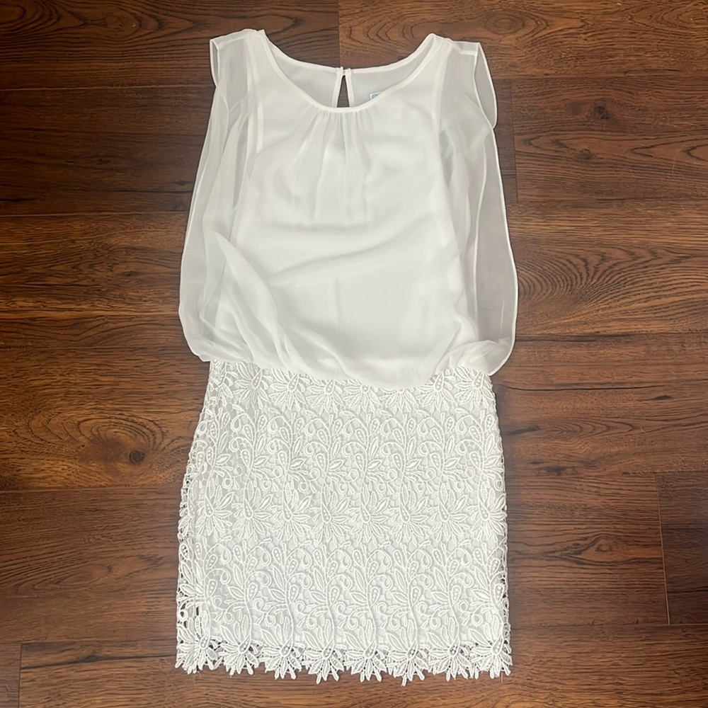 White Sleeveless Dress - Small